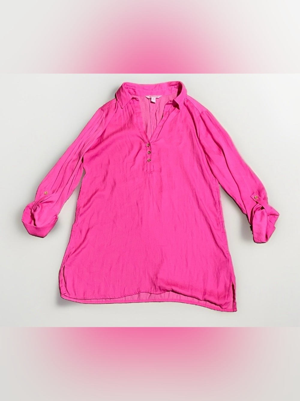 Lilly Pulitzer Hot Pink Blouse Size XS